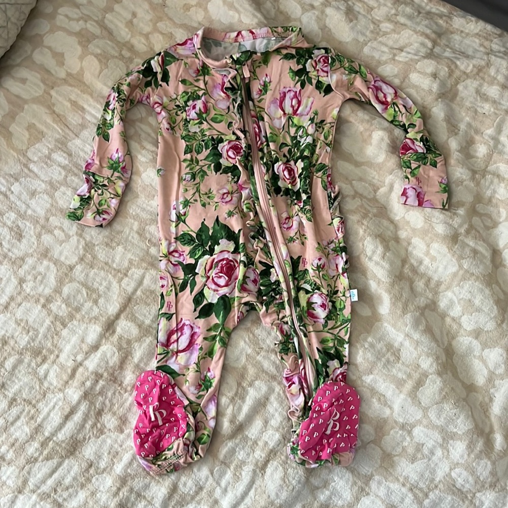 Posh Peanut Ruffle Zip Footie